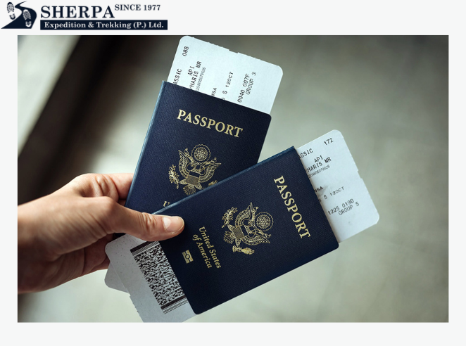 Indian passport and Nepal travel documents for Everest Base Camp Trek